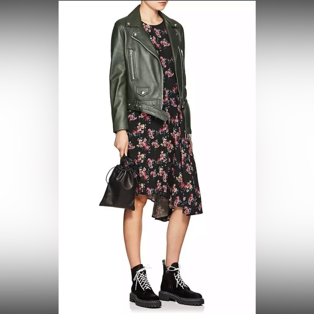 Public School NY Rima Asymmetrical Floral Short Sleeve Dress Size US 6